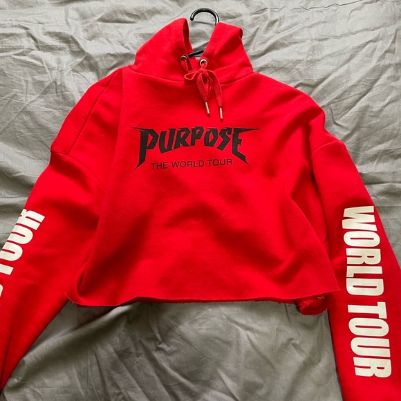 H&M Justin Bieber Purpose Tour Cropped Hoodie - Picture 1 of 3